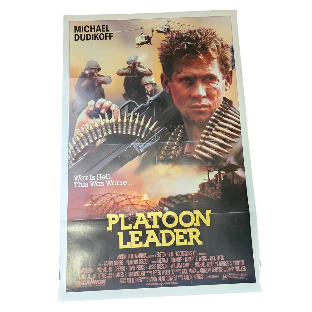VINTAGE - Platoon Leader Movie Poster - 27 x 40" - Michael Dudikoff 1989